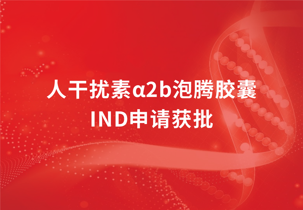 再传喜讯！必赢制药人干扰素α2b泡腾胶囊临床试验申请获批